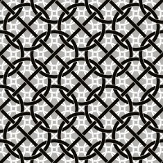 Connected circles and lines seamless pattern