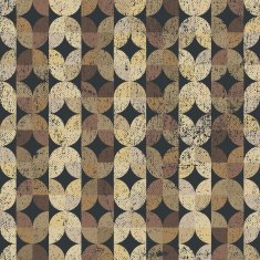 Geometric vintage seamless pattern with aged grunge texture N3
