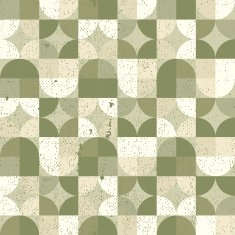 Seamless mosaic tiles pattern in retro style N4