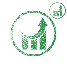 Graph growth graphics vector simple icon isolated