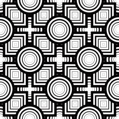 Seamless black and white geometric pattern simple vector N4