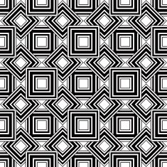 Seamless geometric pattern black and white simple vector