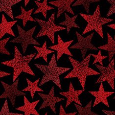 Hand drawn red stars seamless pattern vector background