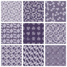 Monochrome violet retro style tiles