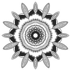 Circular decorative ornament arabic pattern N2