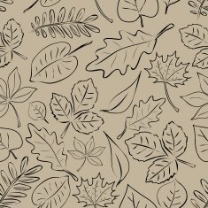 simple autumn leaf seamless pattern eps10
