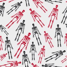skeletons seamless pattern eps10