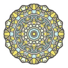 Circular decorative ornament mandala arabic pattern N2