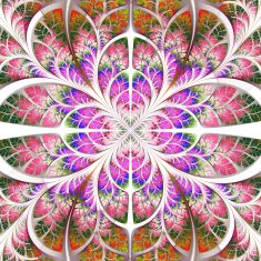 Symmetrical fractal pattern Collection - tree foliage N5
