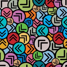 Colorful arrows seamless pattern vector background