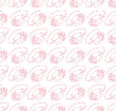 Vector seamless pattern sea theme with shrimp