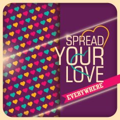 Love background with typography N2
