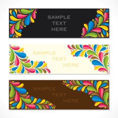 creative colorful banner or leaf let design