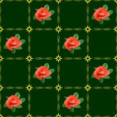 vector dark green texture with roses
