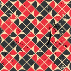 Geometric vintage seamless pattern with aged grunge texture N4
