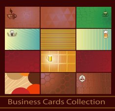 set of business cards on the topic beer and coffee N2