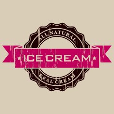 Vintage Ice Cream Label N2