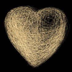Hand-painted heart-shaped pattern N2
