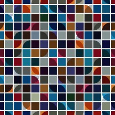 Bright geometric vector background squared seamless pattern