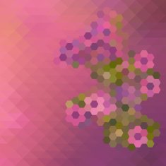 Abstract Mosaic Floral Pattern Background N2