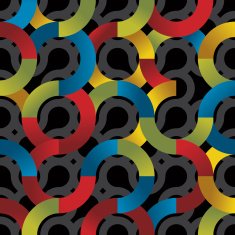 Colorful circles seamless pattern N2