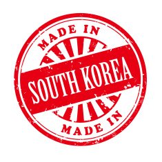 made in South Korea grunge rubber stamp