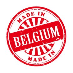made in Belgium grunge rubber stamp