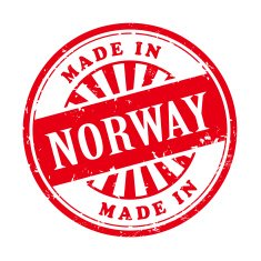 made in Norway grunge rubber stamp