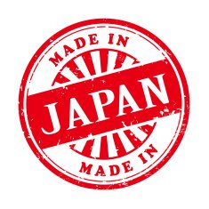 made in Japan grunge rubber stamp