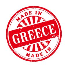 made in Greece grunge rubber stamp