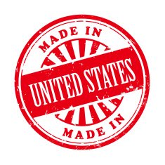 made in United States grunge rubber stamp