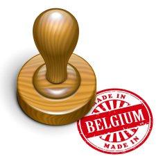 made in Belgium grunge rubber stamp N2