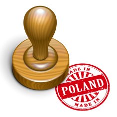 made in Poland grunge rubber stamp N2