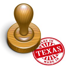 made in Texas grunge rubber stamp N2