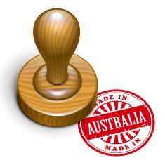 made in Australia grunge rubber stamp N2