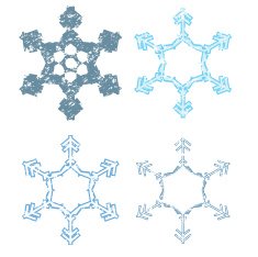 Grunge Snowflakes - set 05 of 09