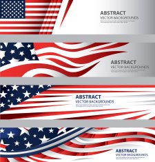 Abstract American Flag Background USA Art(Vector Art) N2