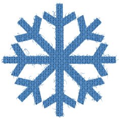 Textured snowflake Textile style