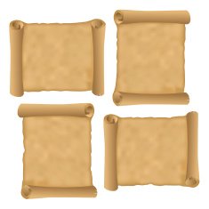 Old parchment scrolls