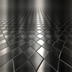 Metal silver checked pattern N8