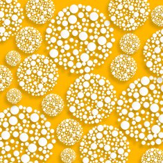 abstract white dots pattern with yellow background N2