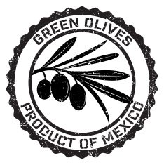 Olives Grunge Rubber Stamp N9