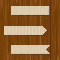 Labels with wooden texture