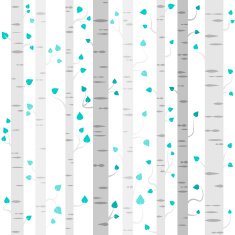 seamless birch tree background pattern vector