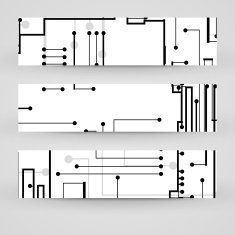 Vector banner set for your design N144