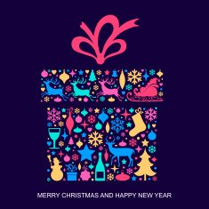 Christmas and New Year's Background N19