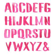 Hand drawn oil painting font N2