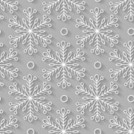 Seamless pattern snowflakes 3D snow winter Happy New Year