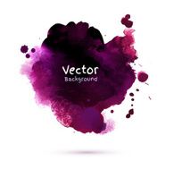 Watercolor dark vinous stain with smudges