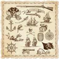 Treasure map vector illustrations